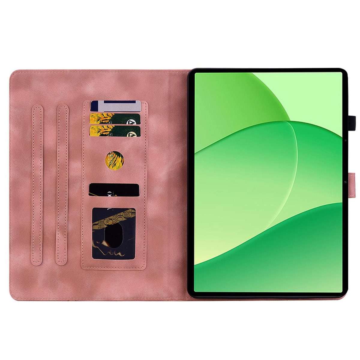 For OPPO Pad SE 11 inch Lily Embossed Leather Tablet Case(Pink)
