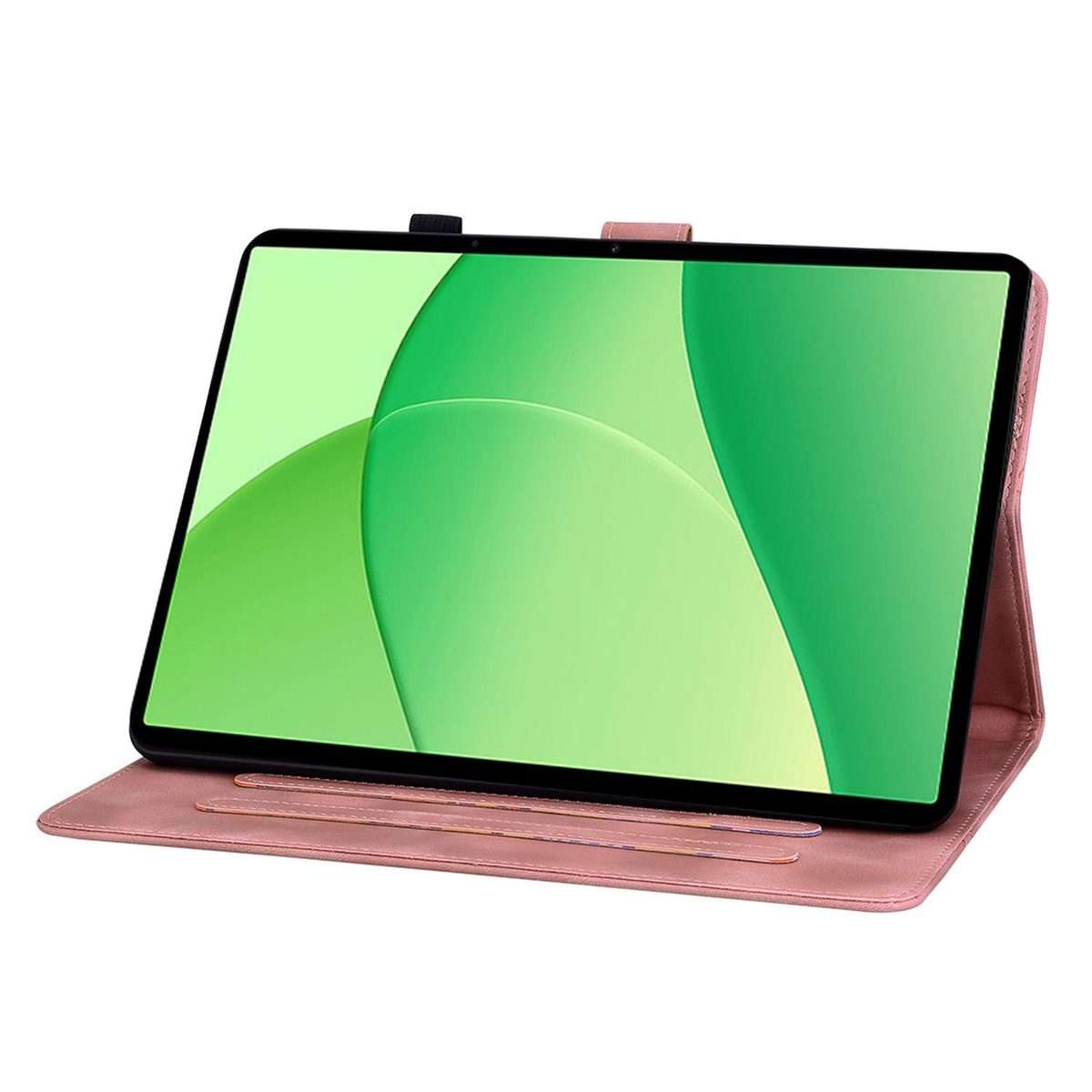For OPPO Pad SE 11 inch Lily Embossed Leather Tablet Case(Pink)