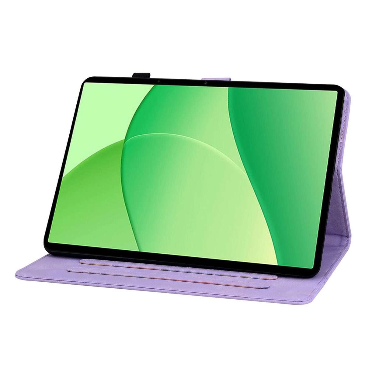 For OPPO Pad SE 11 inch Lily Embossed Leather Tablet Case(Purple)