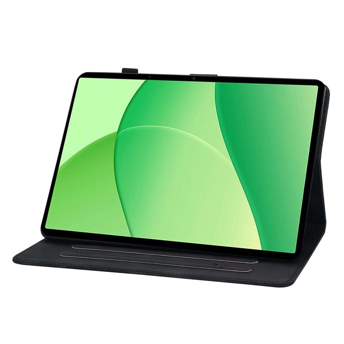 For OPPO Pad SE 11 inch Lily Embossed Leather Tablet Case(Black)