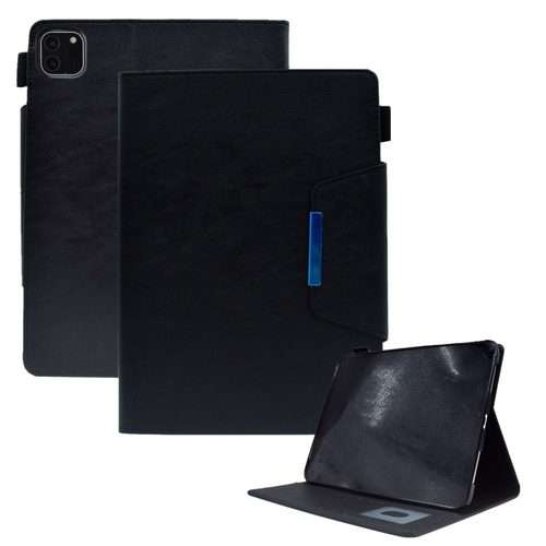 For iPad Pro 11 2025 / 2024 Suede Cross Texture Magnetic Clasp Leather Smart Tablet Case(Black)