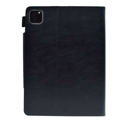 For iPad Pro 11 2025 / 2024 Suede Cross Texture Magnetic Clasp Leather Smart Tablet Case(Black)