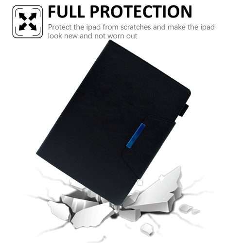 For iPad Pro 11 2025 / 2024 Suede Cross Texture Magnetic Clasp Leather Smart Tablet Case(Black)