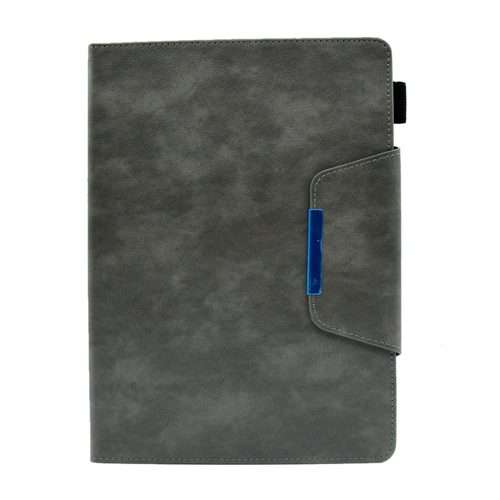 For iPad Pro 11 2025 / 2024 Suede Cross Texture Magnetic Clasp Leather Smart Tablet Case(Grey)