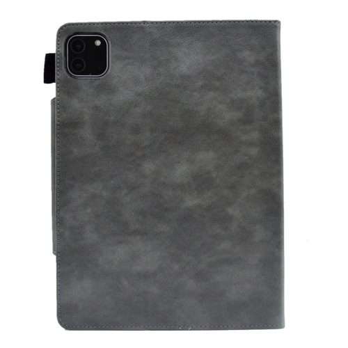 For iPad Pro 11 2025 / 2024 Suede Cross Texture Magnetic Clasp Leather Smart Tablet Case(Grey)