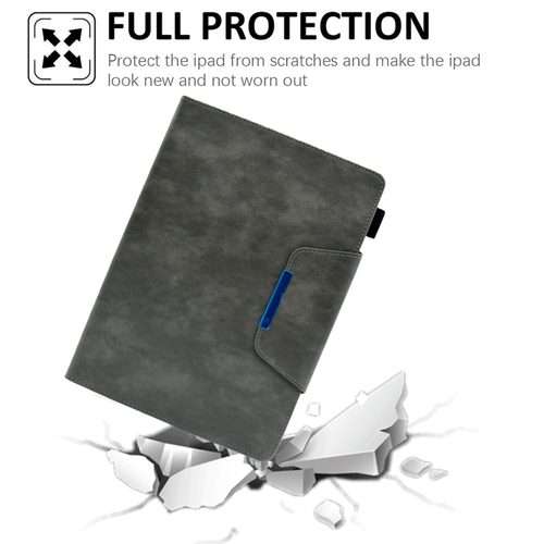 For iPad Pro 11 2025 / 2024 Suede Cross Texture Magnetic Clasp Leather Smart Tablet Case(Grey)
