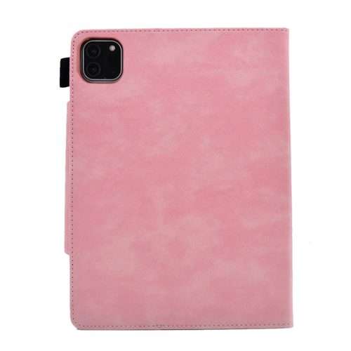For iPad Pro 11 2025 / 2024 Suede Cross Texture Magnetic Clasp Leather Smart Tablet Case(Pink)
