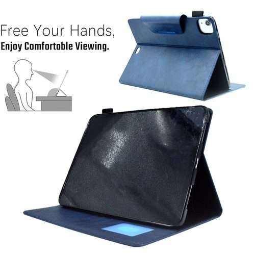 For iPad Pro 11 2025 / 2024 Suede Cross Texture Magnetic Clasp Leather Smart Tablet Case(Blue)