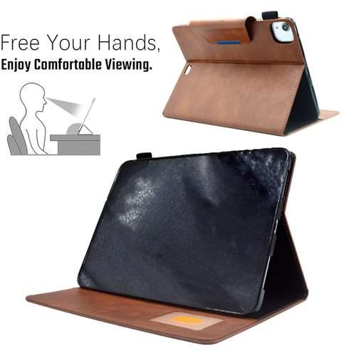 For iPad Pro 11 2025 / 2024 Suede Cross Texture Magnetic Clasp Leather Smart Tablet Case(Brown)