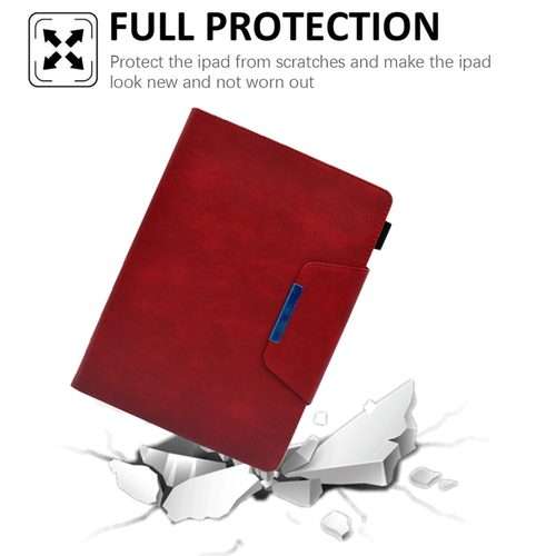 For iPad Pro 11 2025 / 2024 Suede Cross Texture Magnetic Clasp Leather Smart Tablet Case(Red)