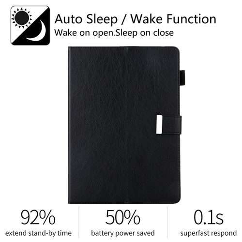 For iPad Pro 11 2025 / 2024 Business Style Horizontal Flip Leather Smart Tablet Case w ... (Black)