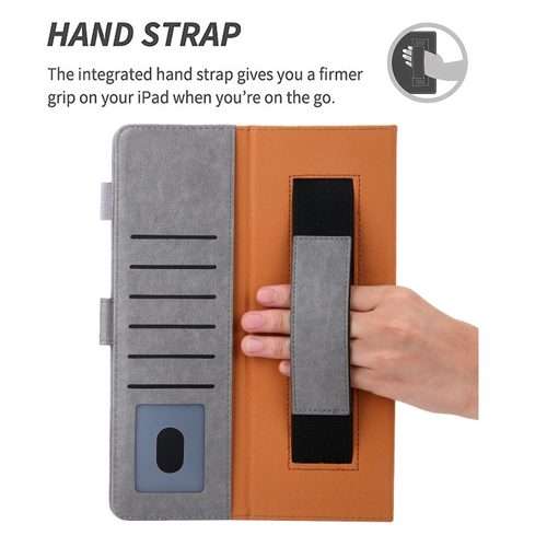 For iPad Pro 11 2025 / 2024 Business Style Horizontal Flip Leather Smart Tablet Case wi ... (Grey)