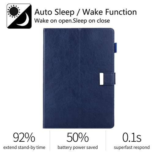 For iPad Pro 11 2025 / 2024 Business Style Horizontal Flip Leather Smart Tablet Case wi ... (Blue)