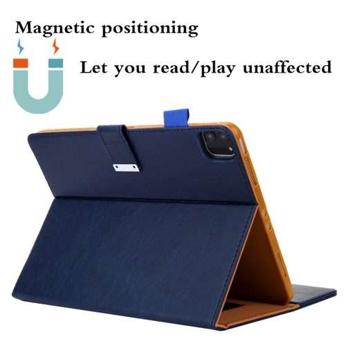 For iPad Pro 11 2025 / 2024 Business Style Horizontal Flip Leather Smart Tablet Case wi ... (Blue)