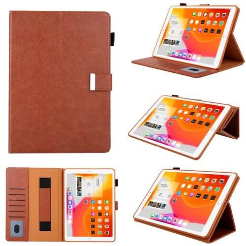 For iPad Pro 11 2025 / 2024 Business Style Horizontal Flip Leather Smart Tablet Case w ... (Brown)