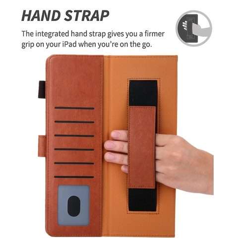For iPad Pro 11 2025 / 2024 Business Style Horizontal Flip Leather Smart Tablet Case w ... (Brown)