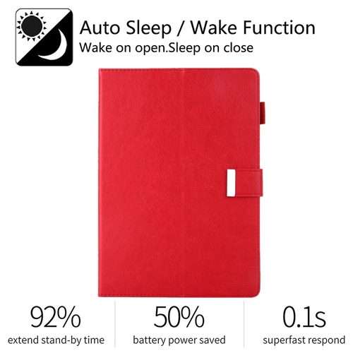 For iPad Pro 11 2025 / 2024 Business Style Horizontal Flip Leather Smart Tablet Case wit ... (Red)