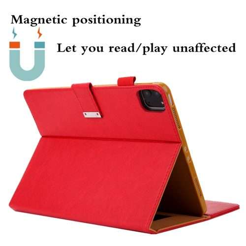 For iPad Pro 11 2025 / 2024 Business Style Horizontal Flip Leather Smart Tablet Case wit ... (Red)