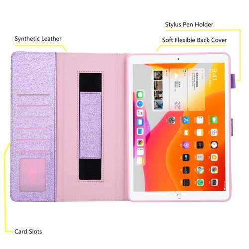 For iPad Pro 11 2025 / 2024 Business Style Horizontal Flip Leather Smart Tablet Case ... (Purple)