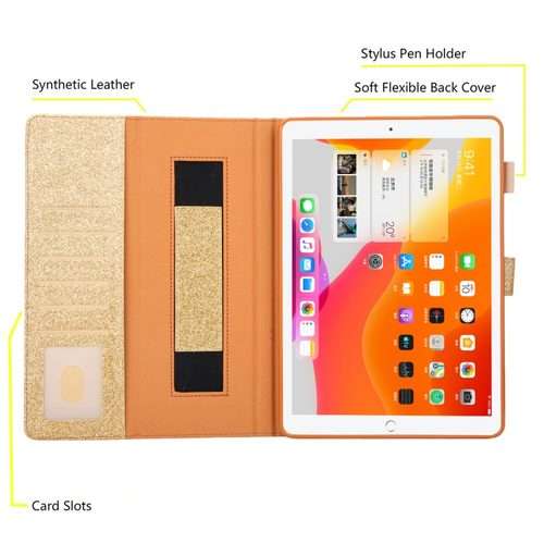 For iPad Pro 11 2025 / 2024 Business Style Horizontal Flip Leather Smart Tablet Case wi ... (Gold)