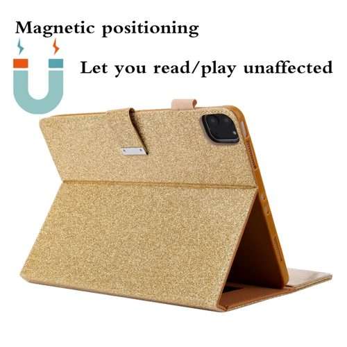 For iPad Pro 11 2025 / 2024 Business Style Horizontal Flip Leather Smart Tablet Case wi ... (Gold)