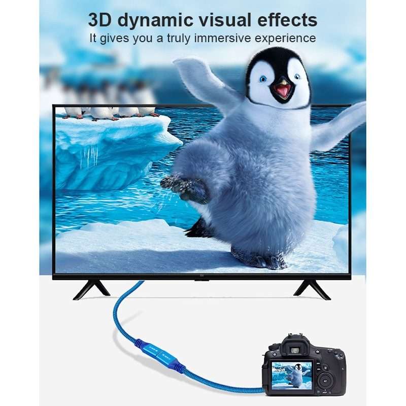 USB 3.0 Male To Micro USB 3.0 Male Braided Cable, Length:0.3m(Blue)