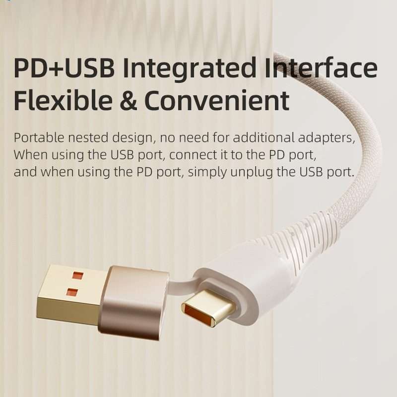 ROCK G20 Two to Three 5A USB+Type-C to 8 Pin+Type-C+Micro USB Fast Charging Data Cable ... (Black)