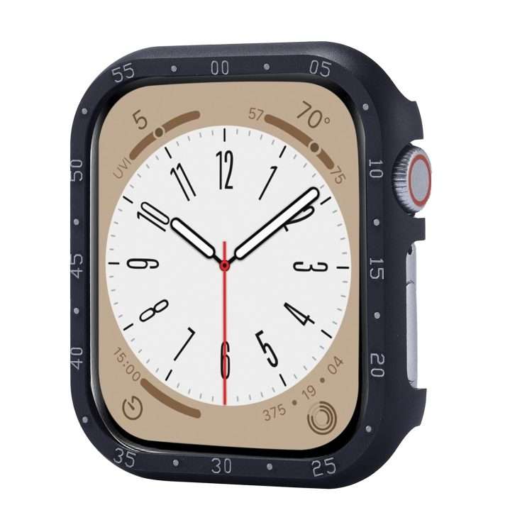 For Apple Watch Series 6 / 5 / 4 / SE 44mm Aluminum Alloy Watch Frame Case(Black)