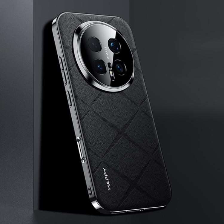 For Honor Magic8 Pro Plain Leather PC Phone Case(Black)