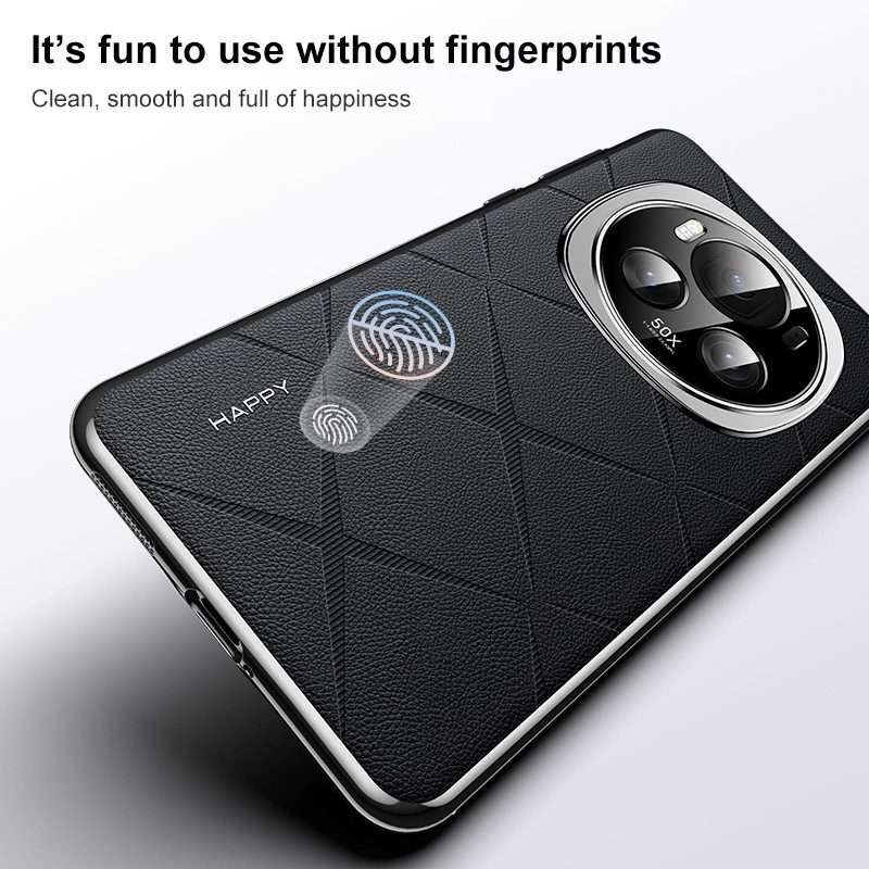 For Honor Magic8 Pro Plain Leather PC Phone Case(Black)