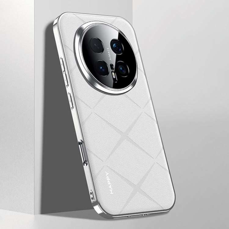 For Honor Magic8 Pro Plain Leather PC Phone Case(White)