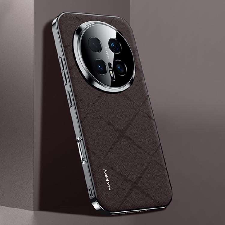 For Honor Magic8 Pro Plain Leather PC Phone Case(Brown)