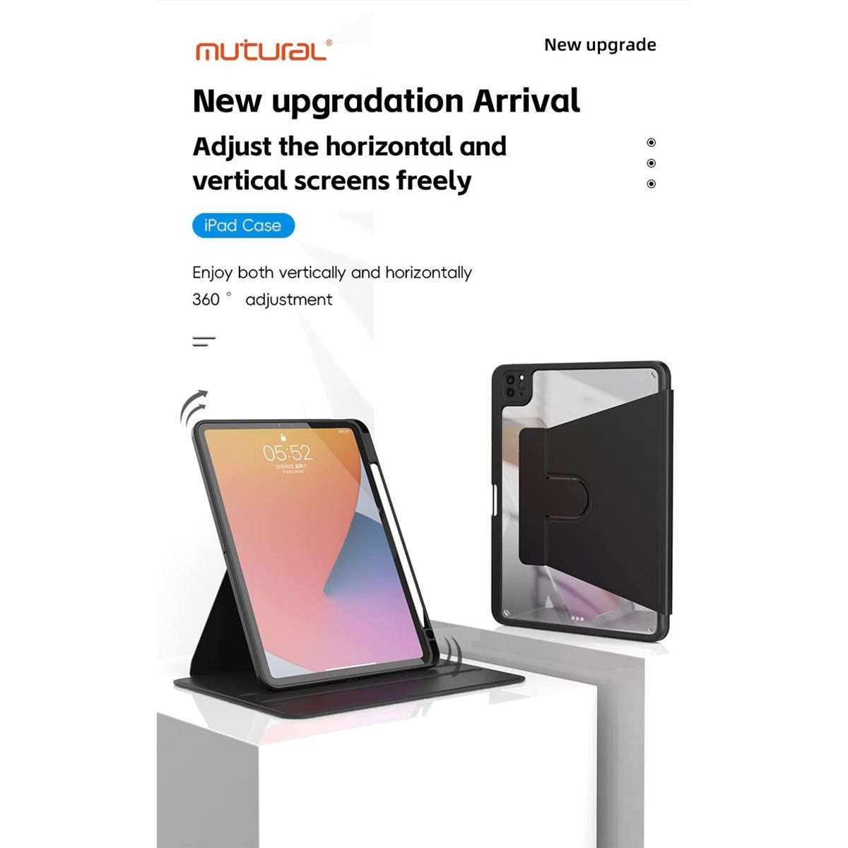 For iPad Pro 13 2025 / 2024 Mutural Jianshang Series Smart Leather Tablet Case(Grey)