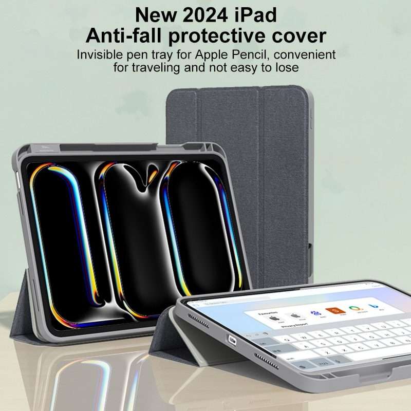 For iPad Pro 11 2025 / 2024 Mutural YASHI Series Tablet Leather Smart Case(Grey)