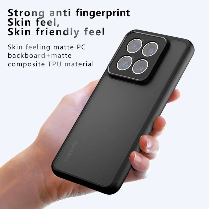 For Xiaomi 14 Pro Armor Precise Hole PC Hybrid TPU Phone Case(Frosted Black)