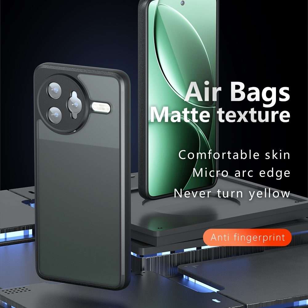For Redmi K80 Pro Armor Precise Hole PC Hybrid TPU Phone Case(Frosted Black)
