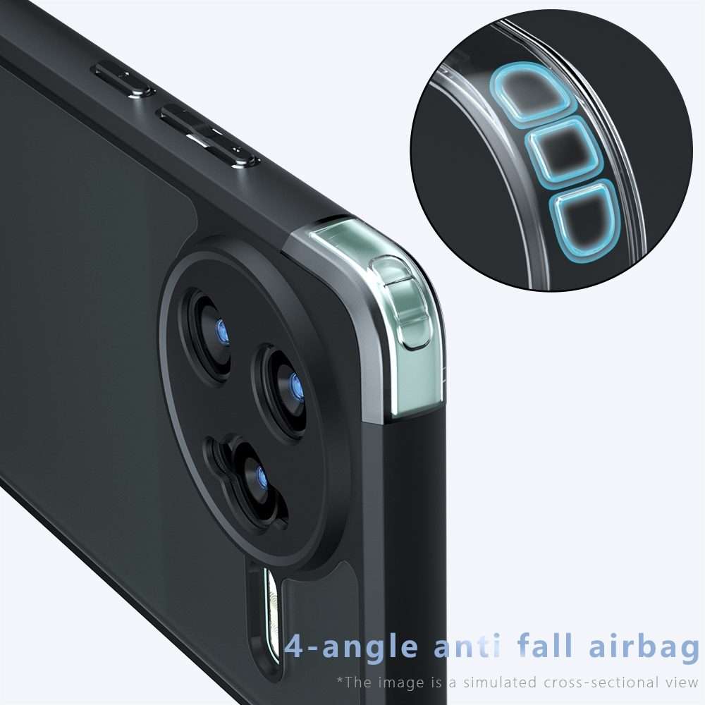 For Redmi K80 Pro Armor Precise Hole PC Hybrid TPU Phone Case(Frosted Black)