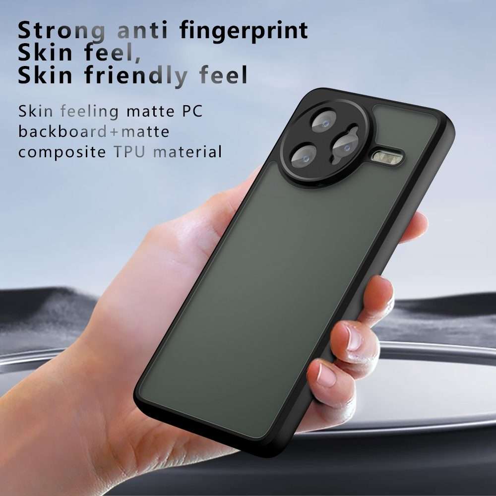 For Redmi K80 Pro Armor Precise Hole PC Hybrid TPU Phone Case(Frosted Black)