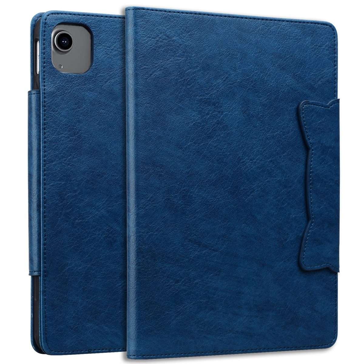 For iPad Pro 11 2022 / 2021 / 2020 / 2018 Cat Buckle Leather Smart Tablet Case(Royal Blue)