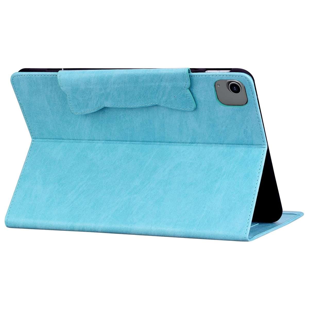 For iPad Pro 12.9 2022 / 2021 / 2020 / 2018 Cat Buckle Leather Smart Tablet Case(Sky Blue)