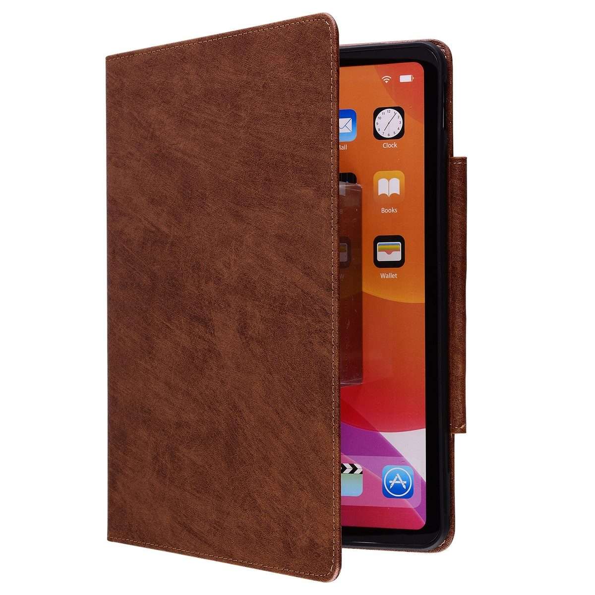 For iPad Pro 12.9 2022 / 2021 / 2020 / 2018 Cat Buckle Leather Smart Tablet Case(Brown)