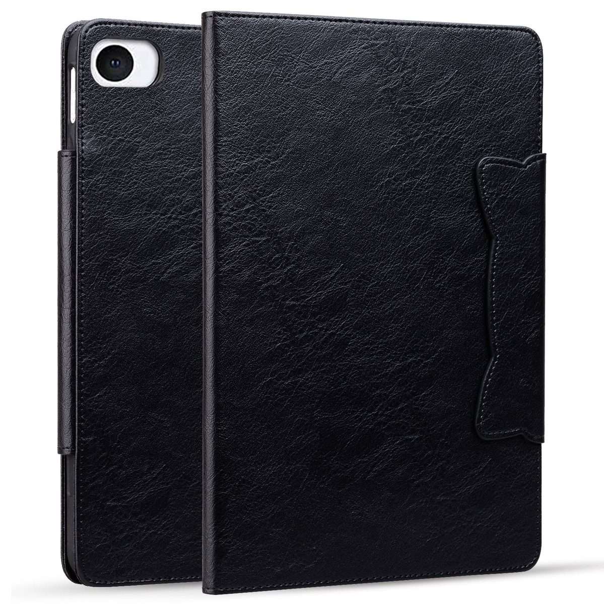 For iPad mini 5 / 4 / 3 / 2 / 1 Cat Buckle Leather Smart Tablet Case(Black)