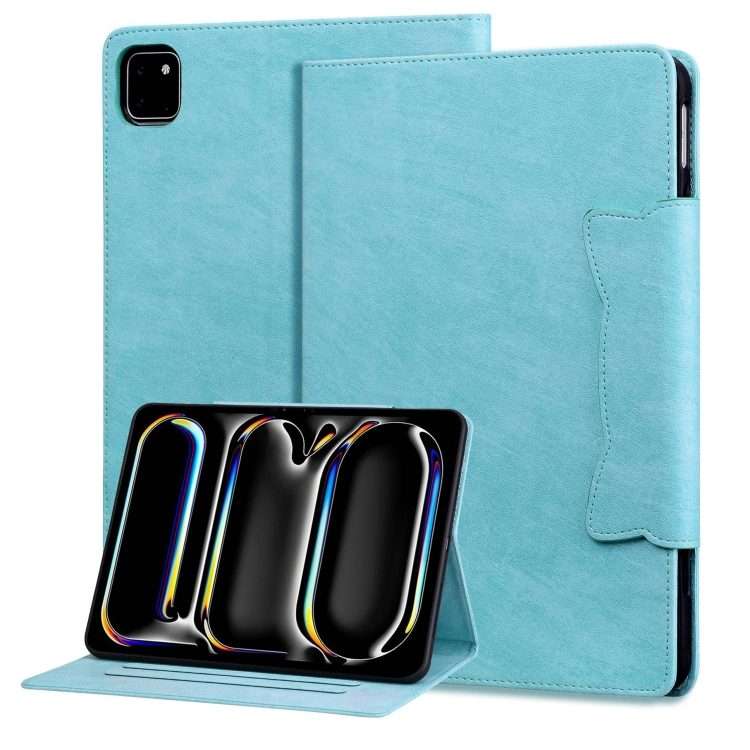 For iPad Pro 11 2025 / 2024 Cat Buckle Leather Smart Tablet Case(Sky Blue)