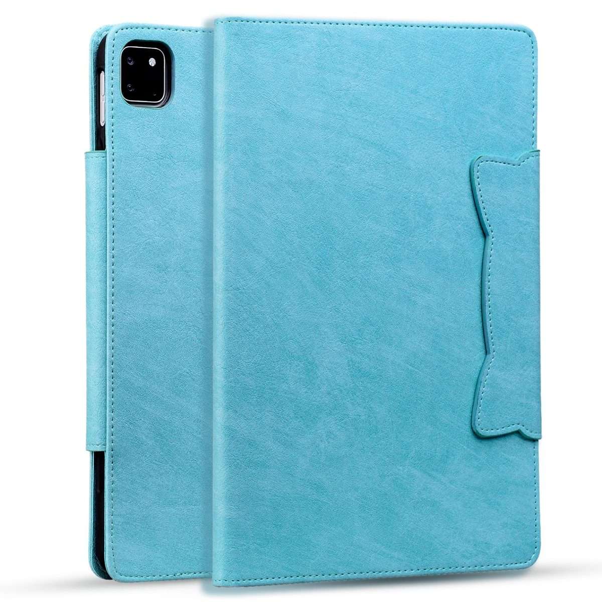 For iPad Pro 11 2025 / 2024 Cat Buckle Leather Smart Tablet Case(Sky Blue)
