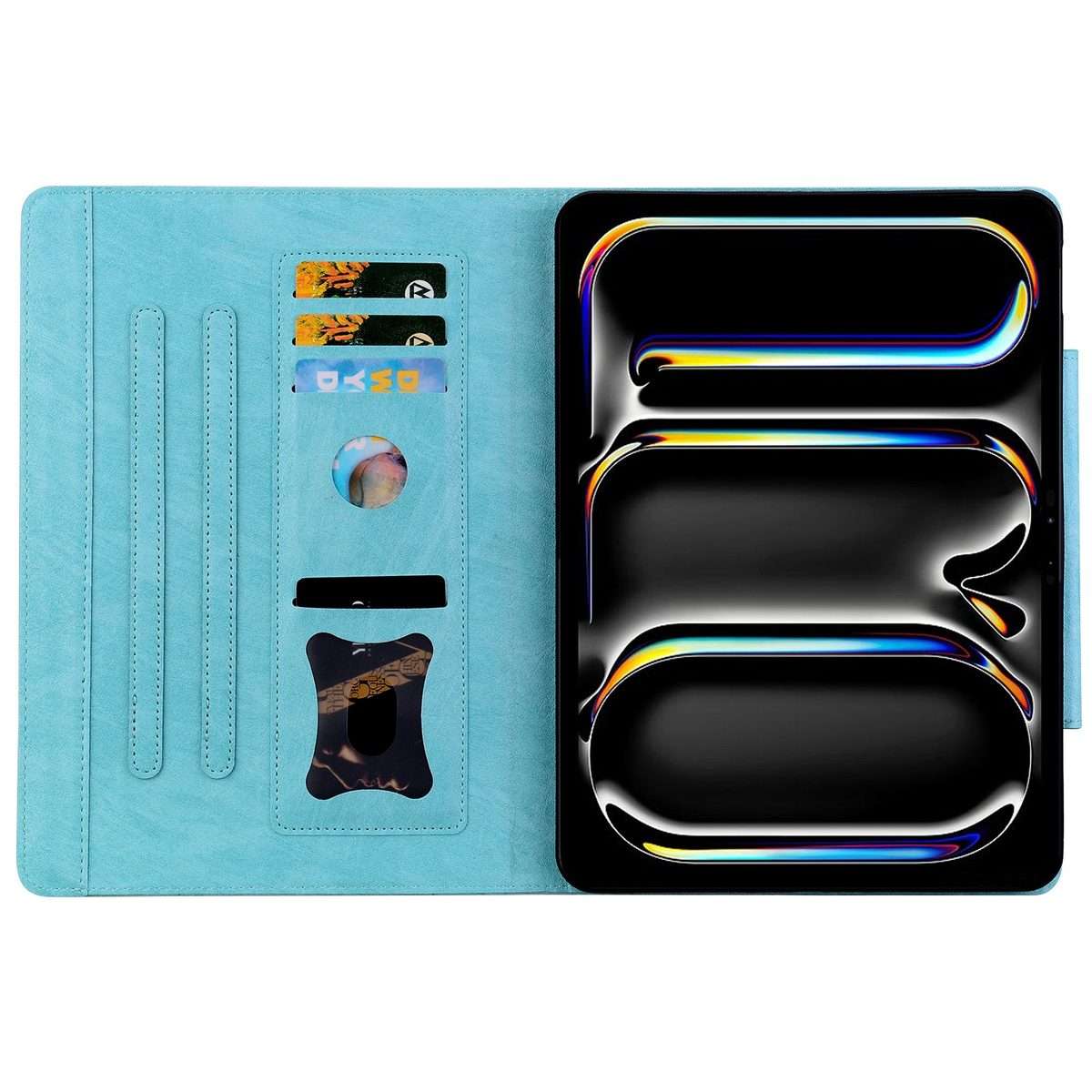 For iPad Pro 11 2025 / 2024 Cat Buckle Leather Smart Tablet Case(Sky Blue)