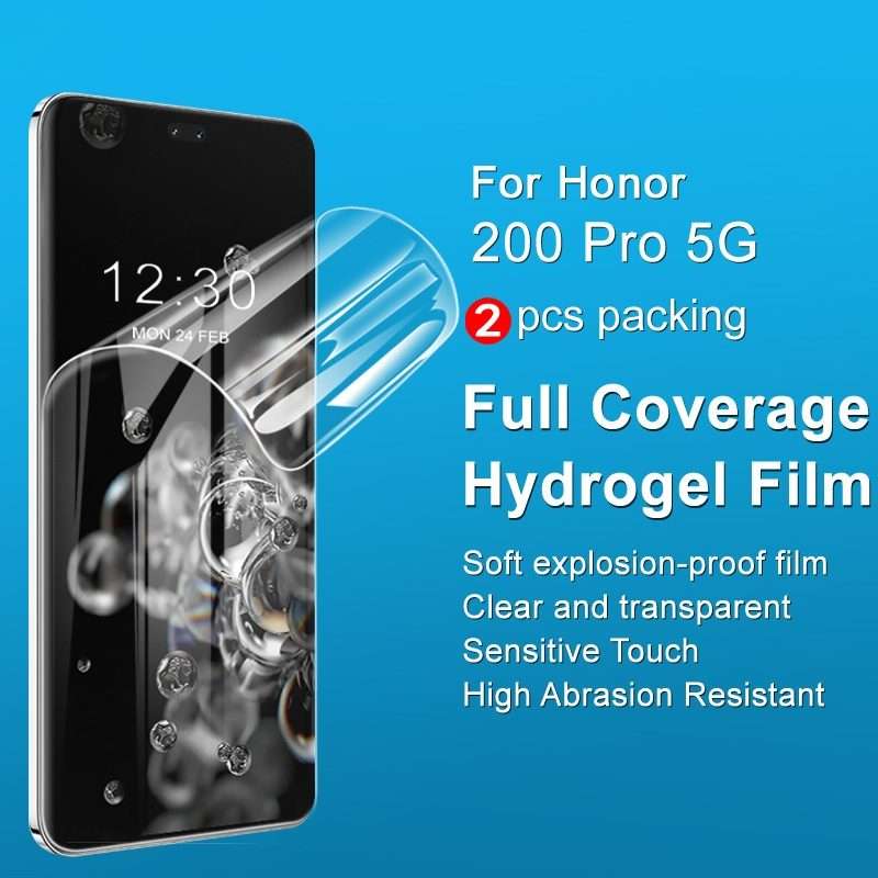 For Honor 200 Pro 2pcs/Set imak Curved Full Screen Hydrogel Film Protector