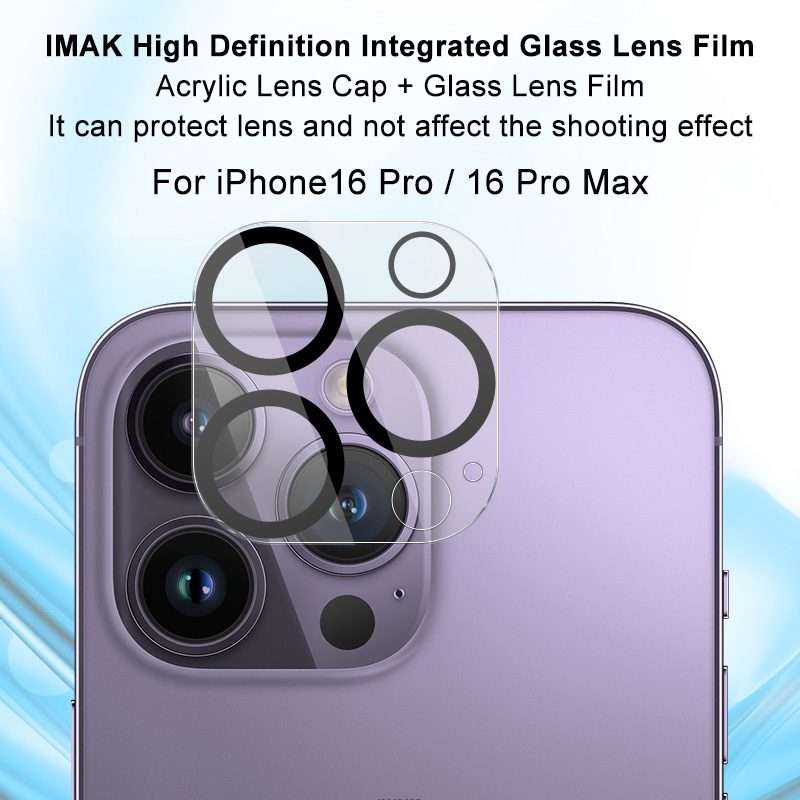 For iPhone 16 Pro / 16 Pro Max imak High Definition Integrated Glass Lens Film