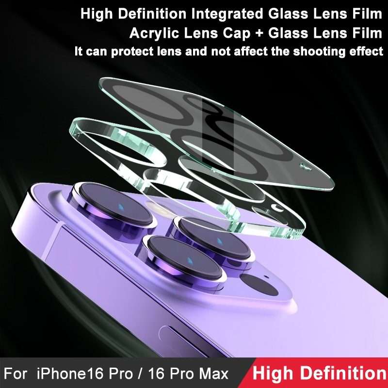 For iPhone 16 Pro / 16 Pro Max imak High Definition Integrated Glass Lens Film