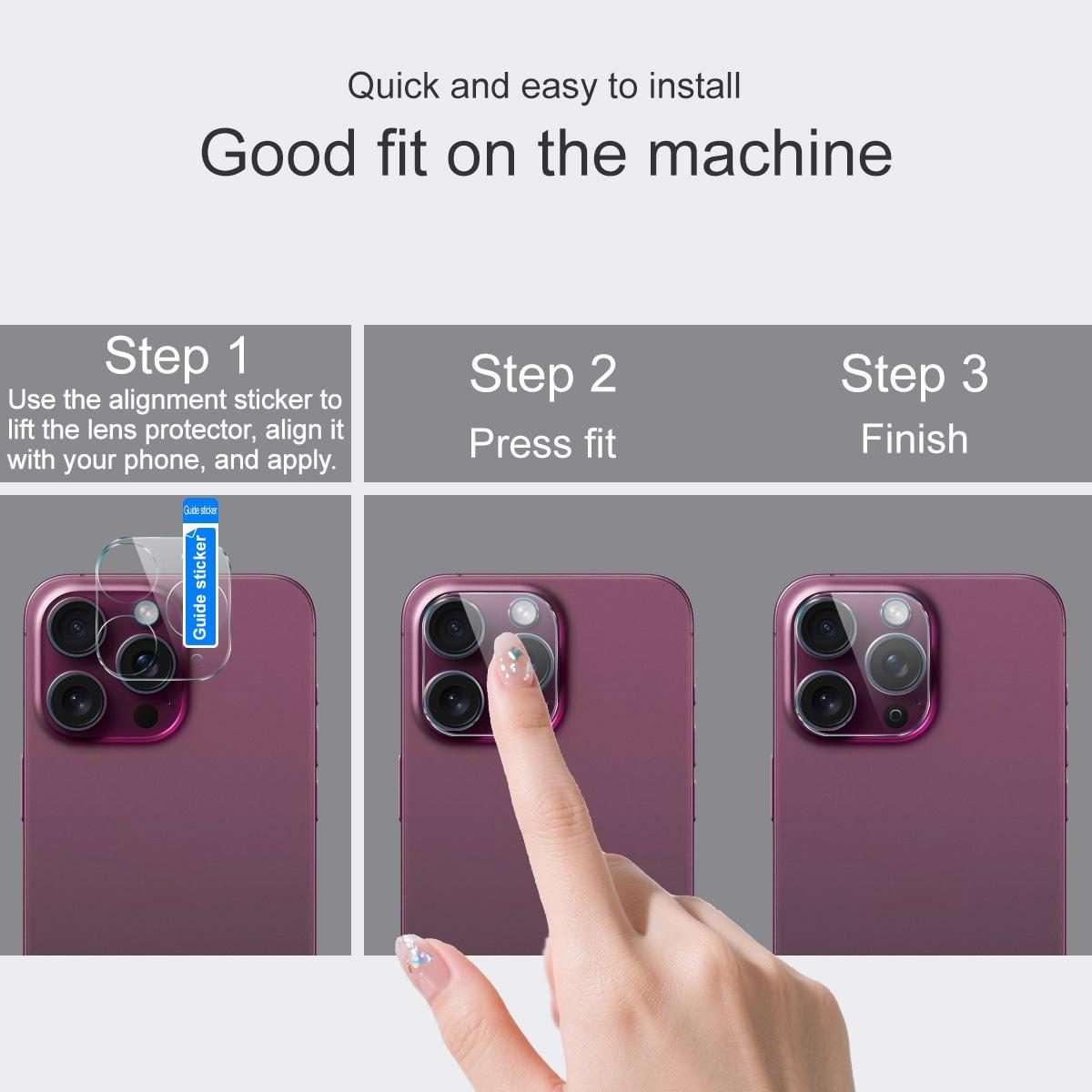 For iPhone 17 Pro imak High Definition Integrated Glass Lens Film