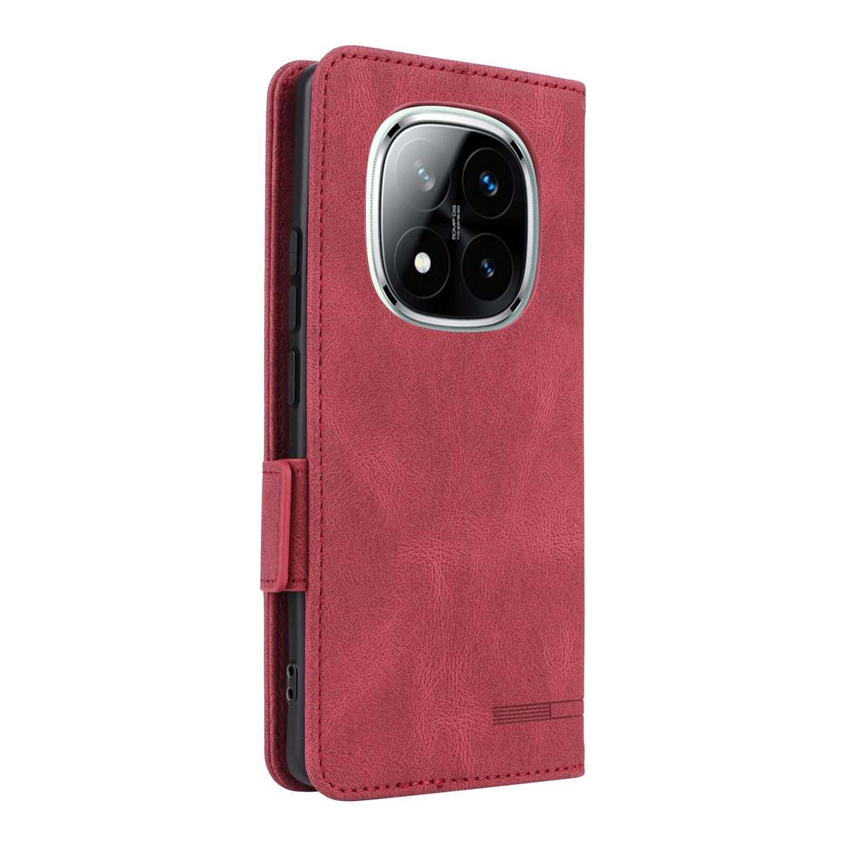 For Redmi Note 14 Pro / Note 14 Pro+ 5G Magnetic Clasp Leather Phone Case(Red)